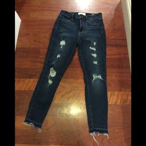 PacSun distressed high-rise ankle jegging jeans 27